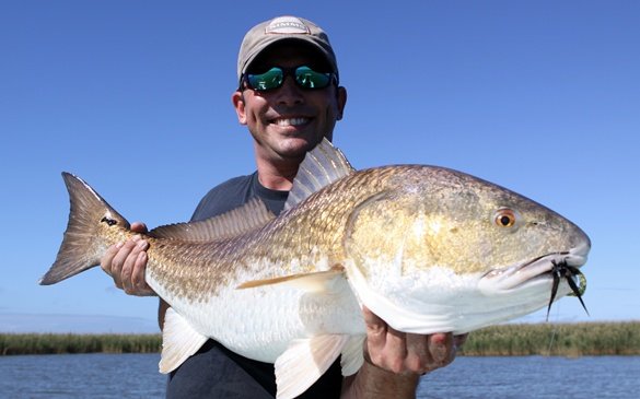 christopher gibson, redfish, curl tail jig